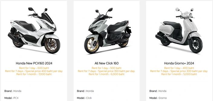 motorbike rental chiang mai